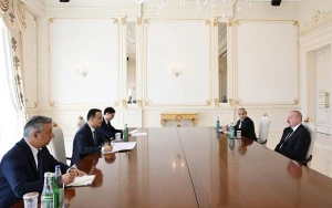 Prezident özbəkistanlı naziri qəbul etdi - FOTOLAR