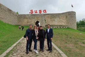 ABŞ və Kanadanın Buxara Yəhudiləri Konqresinin nümayəndə heyəti Füzuli, Şuşa və Laçında oldu - FOTOLAR