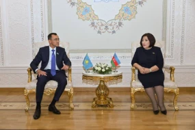 Sahibə Qafarova Qazaxıstan Parlamenti Senatının sədri ilə görüşdü