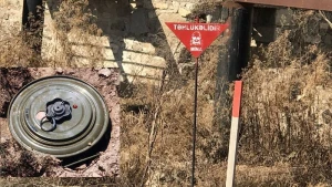 Qazax sakini minaya düşdü