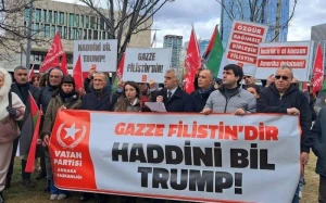 Türkiyə partiyası ABŞ səfirliyi qarşısında etiraz aksiyası keçirdi 