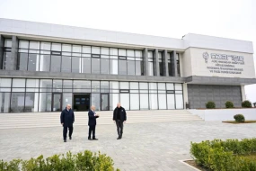İlham Əliyev Ağdam Regional Rəqəmsal İdarəetmə Mərkəzi və Təlim-Tədris Kompleksinin açılışında - Fotolar