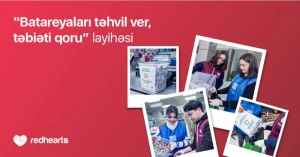 Qırmızı Ürəklər Fondunun ekoloji təşəbbüsü davam edir - 100 kq batareya toplandı