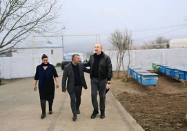 Prezident Ballıcada sakinlərlə görüşdü - FOTOLAR