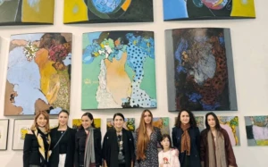 Leyla Əliyeva və Arzu Əliyeva Bəhreynin RAK İncəsənət Fondunda oldular