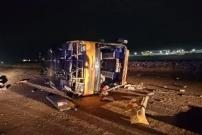 Sərnişin avtobusu aşdı - 14 ölü, 46 yaralı var