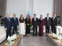 Leyla və Arzu Əliyevalar rəsmi açılışda - FOTOLAR