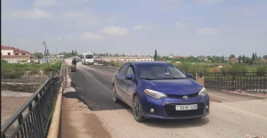 Qəzalı vəziyyətdə olan körpü müvəqqəti bərpa olundu