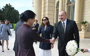 Prezident və xanımı “Gülüstan” sarayında 