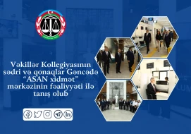 Vəkillər Kollegiyasının sədri və qonaqlar Gəncədə “ASAN xidmət”də - FOTOLAR