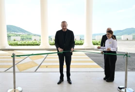 İlham Əliyev “Laçın” İstirahət Kompleksinin açılışında - FOTOLAR