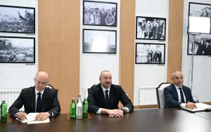 İlham Əliyev Mingəçevirdə qəbul keçirdi - Fotolar