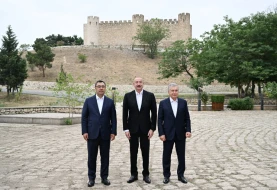 3 ölkə başçısı Şahbulaq qalasında - FOTOLAR