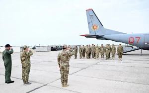 Qazaxıstan hərbçiləri Azərbaycana gəldilər
