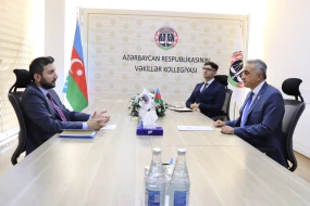 Vəkillər Kollegiyasının sədri Səbuhi Göyüşovla görüşdü