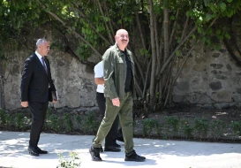 Prezident Xocalıdan görüntülər PAYLAŞDI