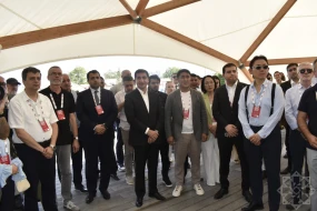 III Şuşa Qlobal Media Forumunun iştirakçıları Xocalıda - Fotolar
