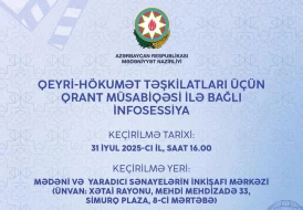 Qeyri-hökumət təşkilatları üçün infosessiya keçiriləcək