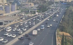 Bakının bəzi yollarında sıxlıq var - SİYAHI