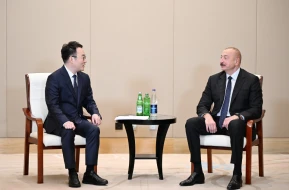 İlham Əliyev Çində görüş keçirdi - FOTOLAR