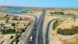 Yeni yolun tikintisindən GÖRÜNTÜLƏR