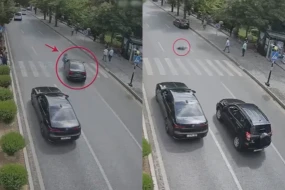 Bakıda piyadanın vurulmasının ANBAAN VİDEOSU