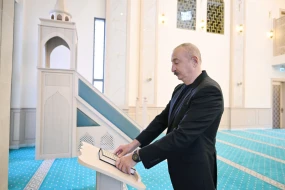 Hadrut qəsəbəsində inşa edilmiş məscidin açılışından FOTOLAR