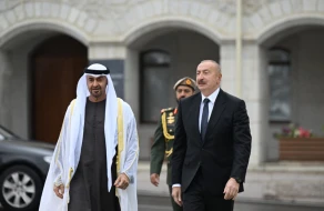 Ərəb Əmirliklərinin Prezidenti rəsmi qarşılandı - FOTO