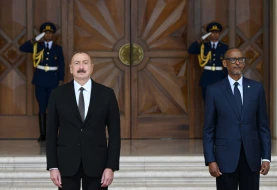 Ruanda Prezidentinin rəsmi qarşılanma mərasimi oldu - FOTOLAR
