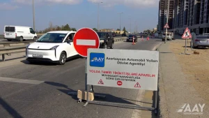 Paytaxtın əsas yolunda təmir işləri aparılır -&nbsp;VİDEO/FOTO