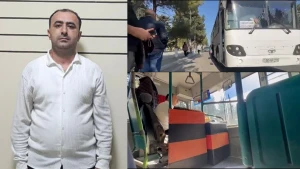 Narkotikin təsiri altında avtobus sürən şəxs HƏBS OLUNDU - VİDEO