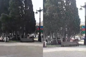 Bakının mərkəzində AĞIR QƏZA: Avtobus bulvara girdi - VİDEO