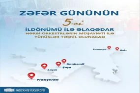 Zəfər Günü yürüşlərin olacağı yerlər - SİYAHI