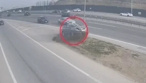 Səhv manevr və yüksək sürət qəzaya səbəb oldu - ANBAAN VİDEO