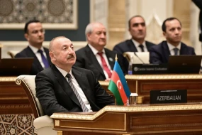 Prezident Daşkənddə \"Gələcəyin İrsi\" Beynəlxalq Mükafatının təqdimat mərasimində - FOTOLAR