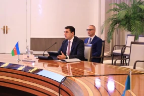 Adil Kərimli Daşkənddə Nazirlər Konfransında çıxış edib - Fotolar