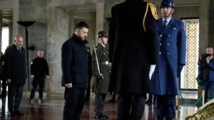 Ukrayna Prezidenti Atatürkün məzarını ziyarət edib