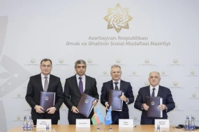 Azərbaycanla BƏT arasında “2025-2029-cu illər üçün Layiqli Əmək üzrə Ölkə Proqramı” imzalandı - Fotolar&nbsp;