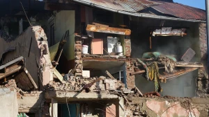 Ərzurumda güclü partlayış - 2 ev çökdü