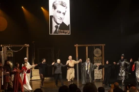 Şəki teatrı “Dar ağacı” tamaşasını təqdim etdi - FOTOLAR