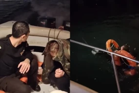 Bulvarda dənizə düşən qız belə xilas edildi - ANBAAN VİDEO