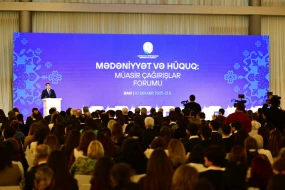 \"Mədəniyyət və hüquq: müasir çağırışlar” mövzusunda forum keçirilir - FOTOLAR