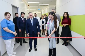 Leyla Əliyeva Liv Bona Dea Hospitalında Sümük iliyi nəqli mərkəzinin açılışında - FOTOLAR