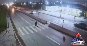 Piyada keçidində belə vuruldu – ANBAAN VİDEO