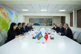 Türkiyə nümayəndə heyəti ilə işgüzar görüş keçirildi - Fotolar