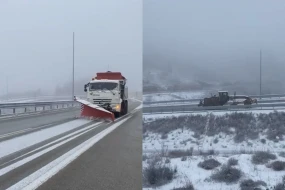 Zəfər yolu qardan təmizlənir - VİDEO