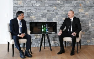 Prezident Davosda görüş keçirdi - Fotolar