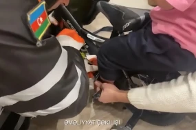 Ayağı velosipedə sıxılıb qalan uşaq xilas edildi - VİDEO&nbsp;