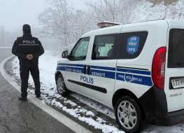 Polis qarlı havada gücləndirilmiş rejimdə xidmət aparır - VİDEO