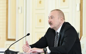 “İlk dəfədir ki, bu tədbirdə sülhü əldə etmiş dövlət başçısı kimi iştirak edirəm”